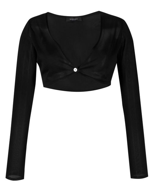 Versace Medusa cropped buttoned cardigan