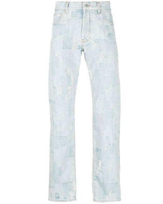 Marcelo Burlon County Of Milan patchwork-design ripped-detail jeans