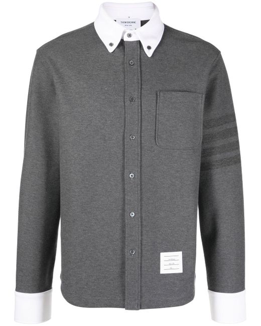 Thom Browne cotton long-sleeved shirt
