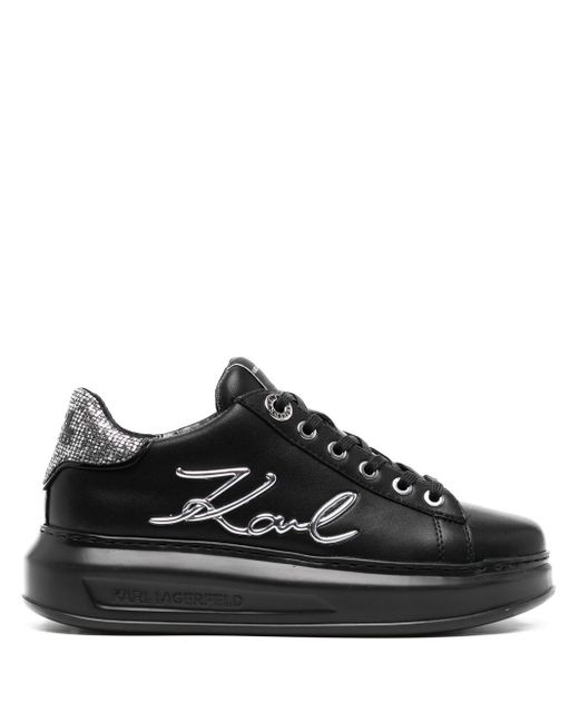 Karl Lagerfeld silver-tone logo-detail sneakers