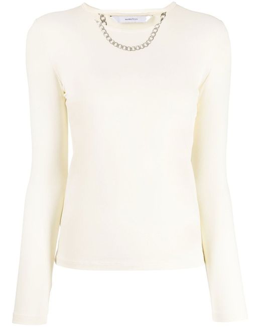 pushBUTTON long-sleeve top