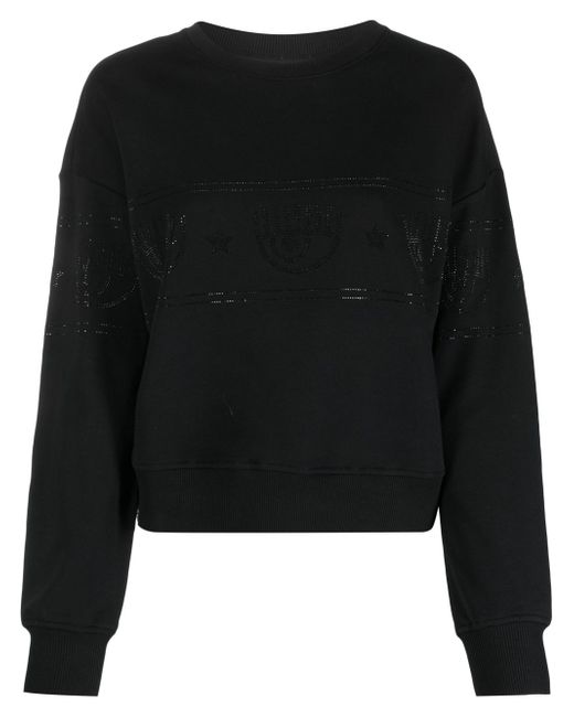 Chiara Ferragni rhinestone-embellished sweatshirt