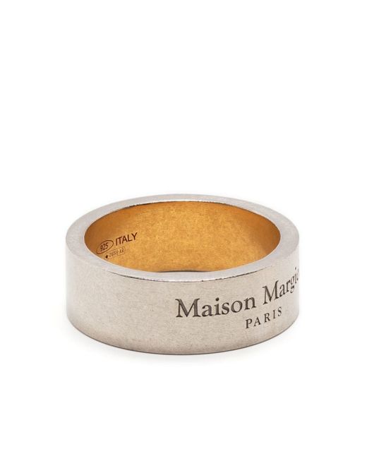 Maison Margiela engraved-logo sterling ring