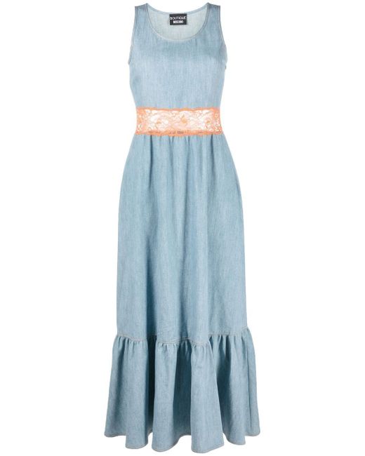 Boutique Moschino lace-trimmed maxi dress