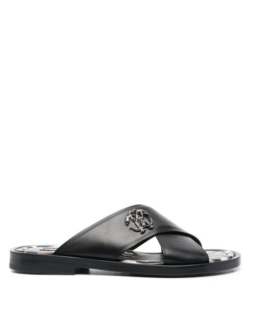 Roberto Cavalli criss-cross leather sandals