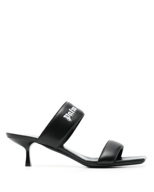 Palm Angels 45mm logo band leather mules