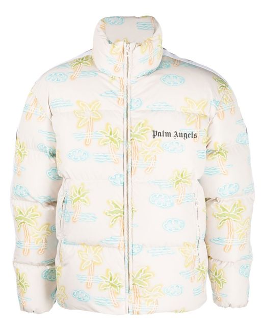 Palm Angels graphic-print padded jacket