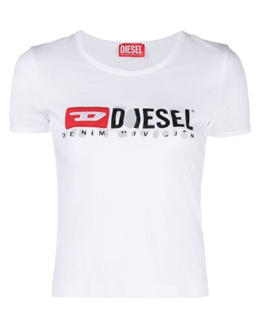 Diesel distressed logo-print cotton T-shirt