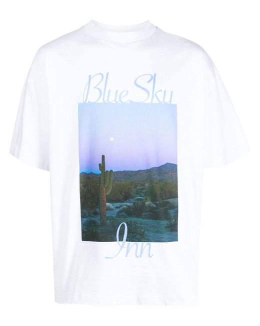 Blue Sky Inn photograph-print short-sleeve T-shirt