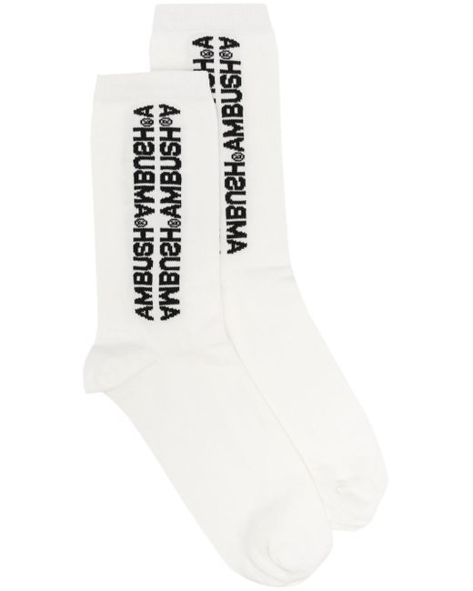 Ambush logo-print cotton socks