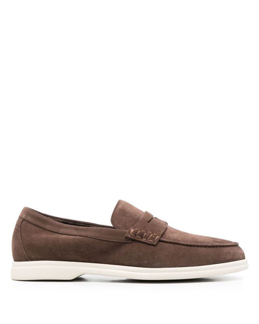 Canali suede slip-on loafers