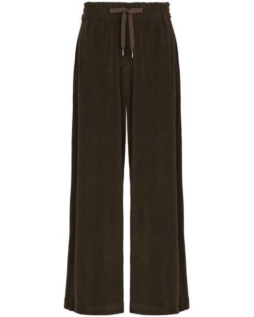 Dolce & Gabbana toweled wide-leg trousers