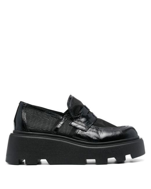 Premiata panelled leather loafers