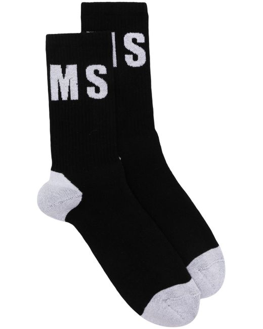 Msgm logo-print detail socks