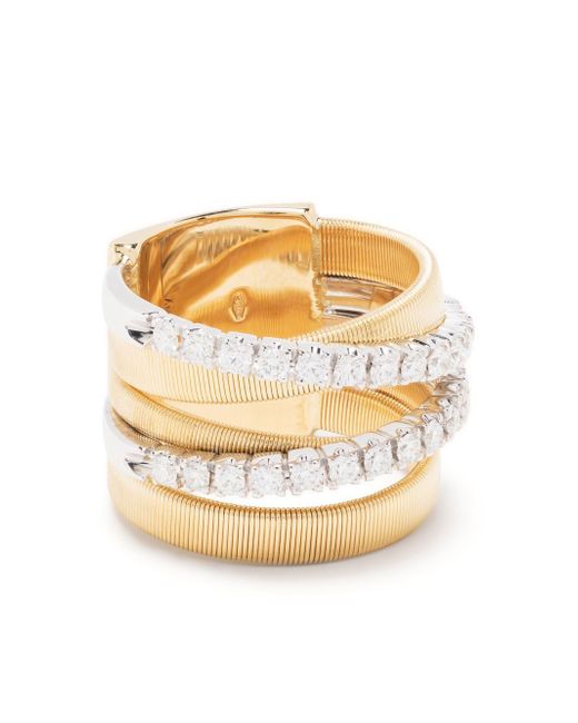 Marco Bicego 18kt yellow diamond multi-band ring