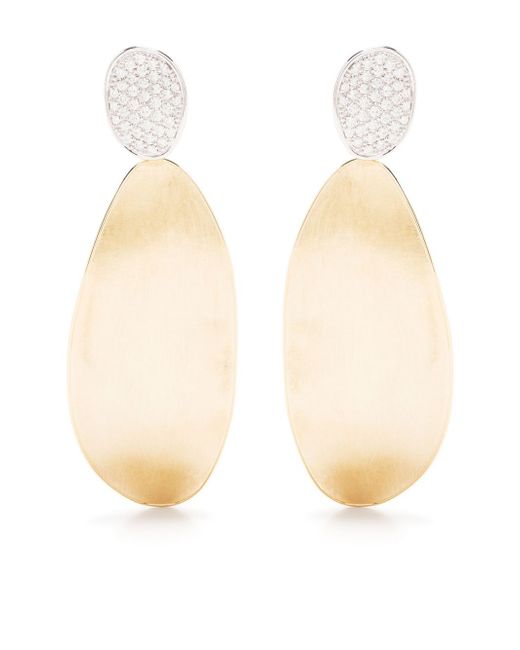 Marco Bicego 18kt yellow and white Lunaria drop earrings