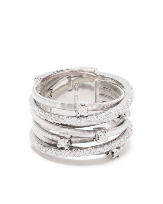 Marco Bicego 18kt white gold diamond multi-band ring