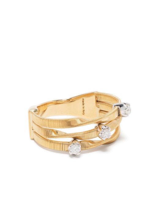 Marco Bicego 18kt gold diamond three-band ring