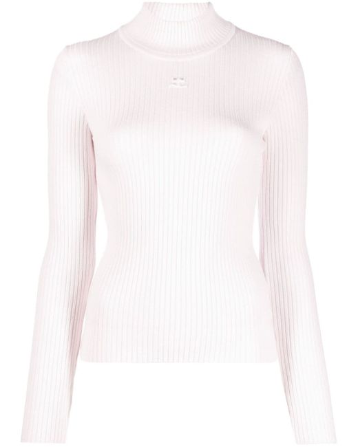Courrèges ribbed-knit roll neck jumper