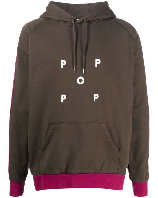 Pop Trading Company logo-print drawstring hoodie