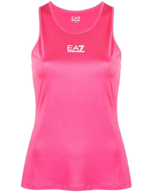 Ea7 logo sleeveless tank top