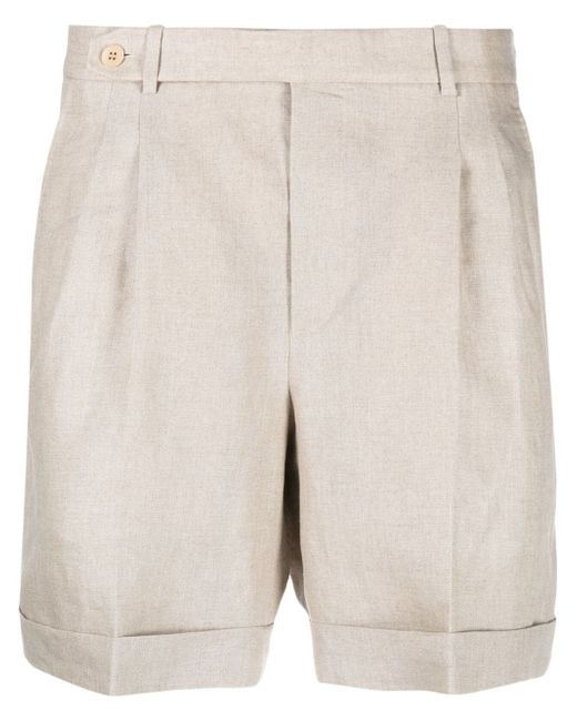 Brioni pleat-detail shorts
