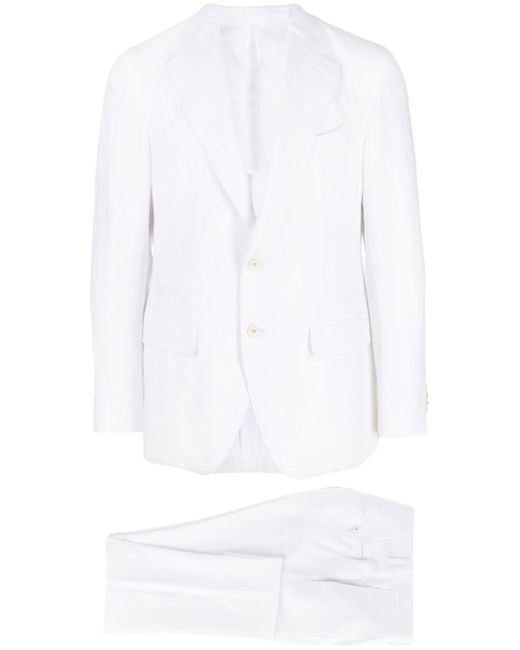 Caruso single-breasted linen suit