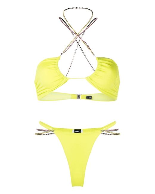 Gcds crystal-embellished bikini set