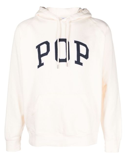 Pop Trading Company logo-print cotton hoodie
