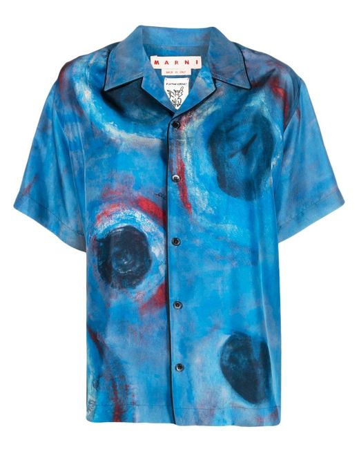 Marni abstract-print silk shirt