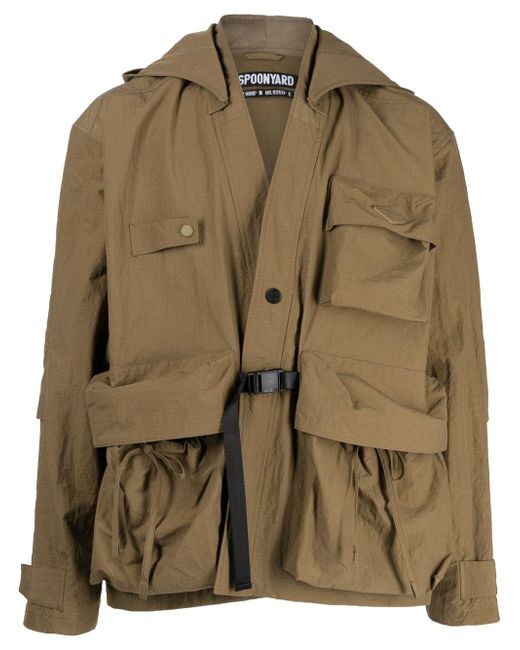 Spoonyard Kimno multi-pockets hooded jacket