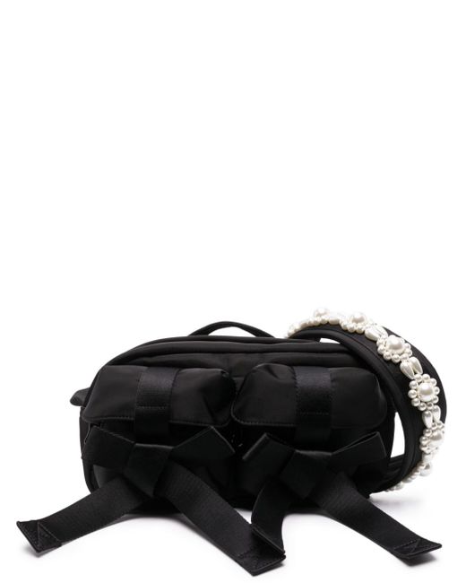 Simone Rocha bow-detail faux pearl-embellished tote bag