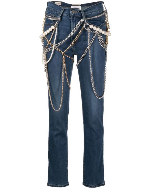 Junya Watanabe chain-detail straight-leg jeans