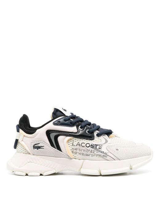 Lacoste logo-print mesh low-top sneakers