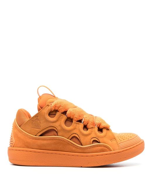 Lanvin leather curb sneakers