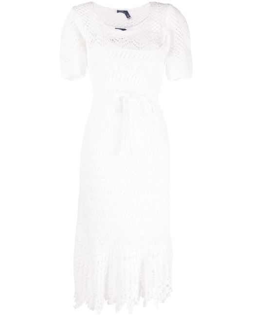 Polo Ralph Lauren open-knit short-sleeve dress