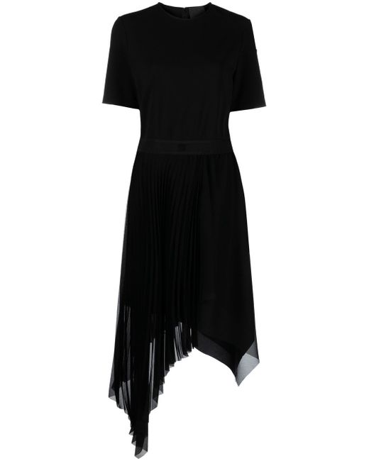 Givenchy asymmetric pleated midi dress