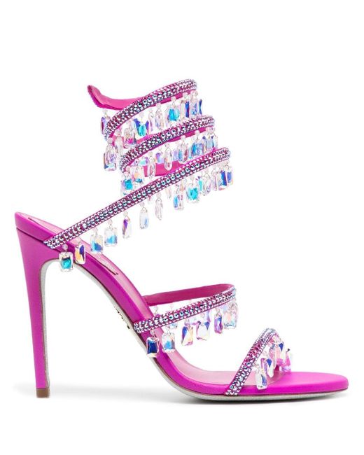 Rene Caovilla Chandelier crystal-embellished 105mm sandals