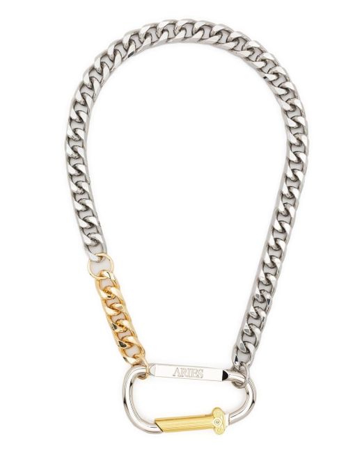 Aries Column carabiner chain necklace