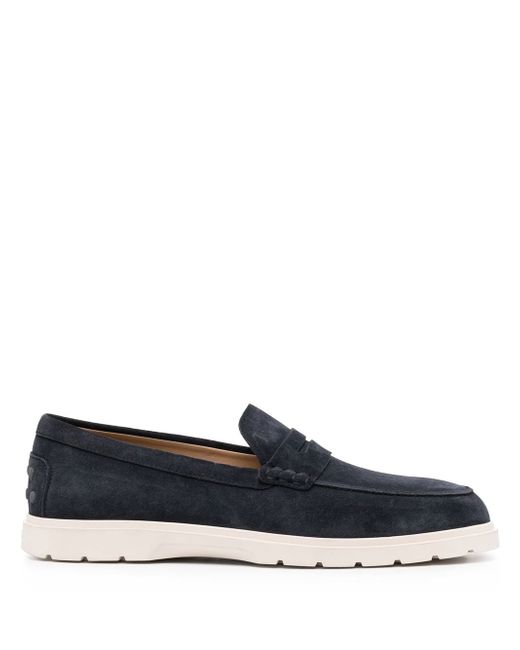 Tod's suede penny loafers