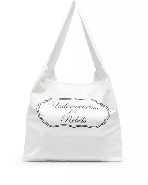 Undercoverism graphic-print cotton shoulder bag