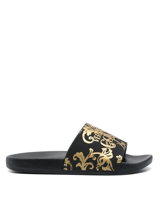 Versace Jeans Couture Barocco print slides