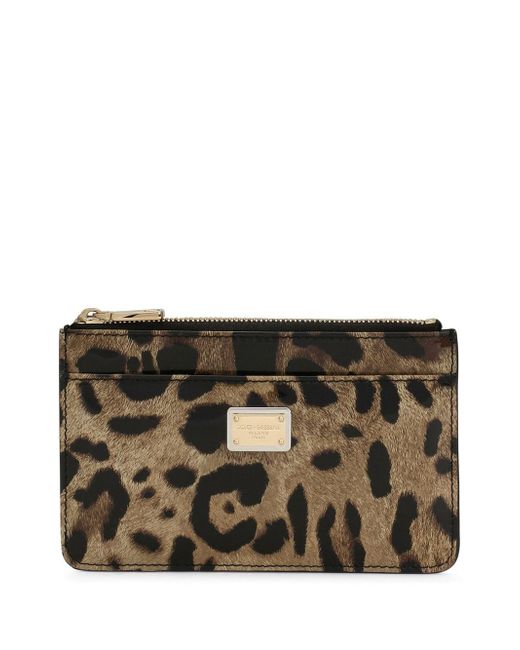 Dolce & Gabbana all-over leopard-print wallet