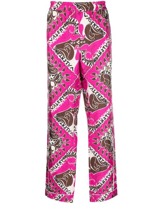 Valentino abstract-print pajama trousers