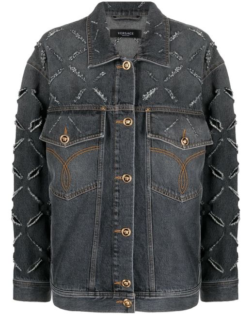 Versace distressed denim jacket