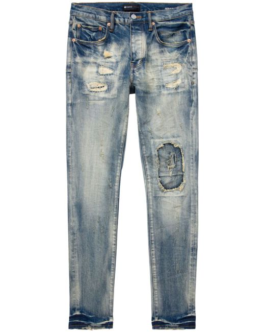 Purple Brand distressed-effect low-rise jeans