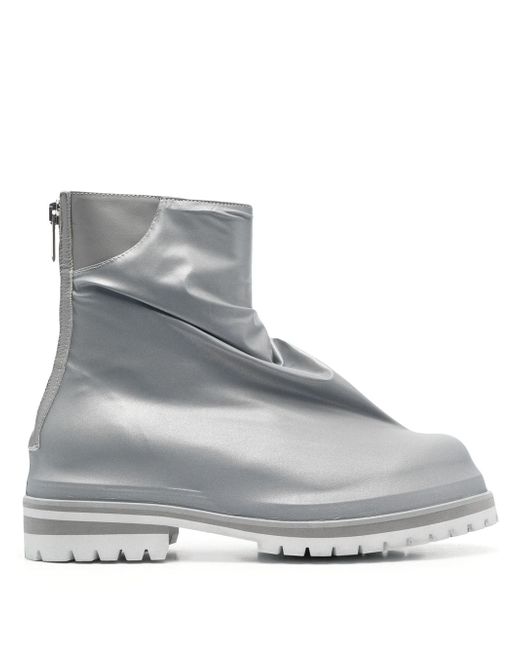 424 metallic ankle boots