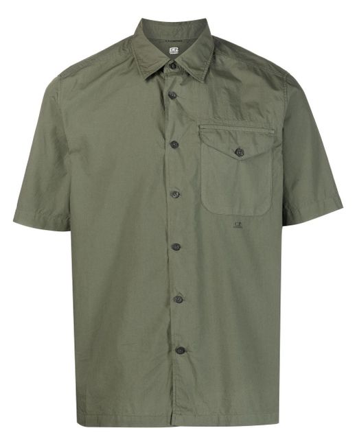CP Company short-sleeve buttoned cotton shirt