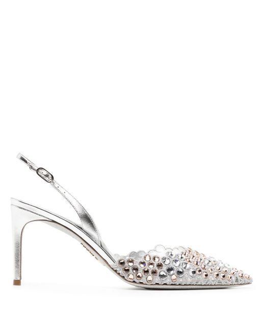 Rene Caovilla crystal-embellished pointed-toe sandals