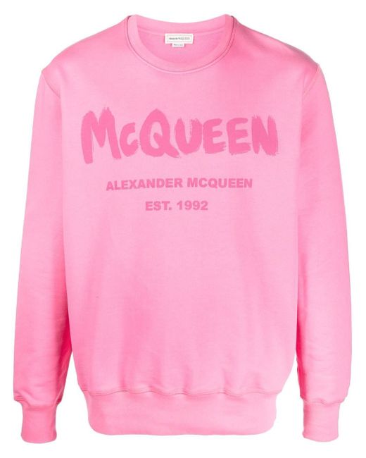 Alexander McQueen logo-print crew-neck sweatshirt
